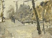 George Hendrik Breitner The Leidsegracht in Amsterdam painting